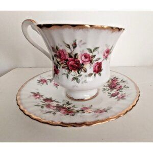 Paragon Bone China Tea Cup & Saucer "County Fair" Pattern 1960
